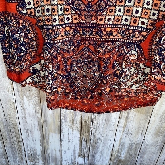 Lucky Brand Orange Floral Tee - Picture 3 of 5